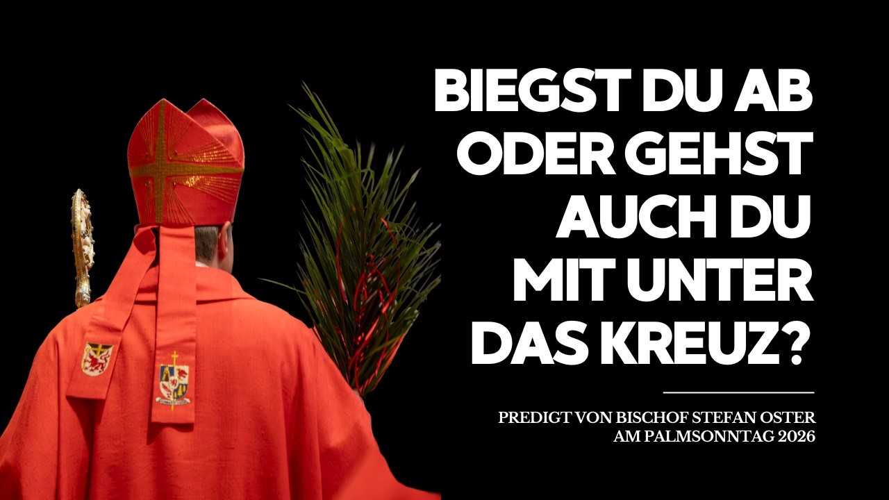 Biegst Du ab oder gehst auch Du mit unter das Kreuz? - Predigt von Bischof Oster an Palmsonntag