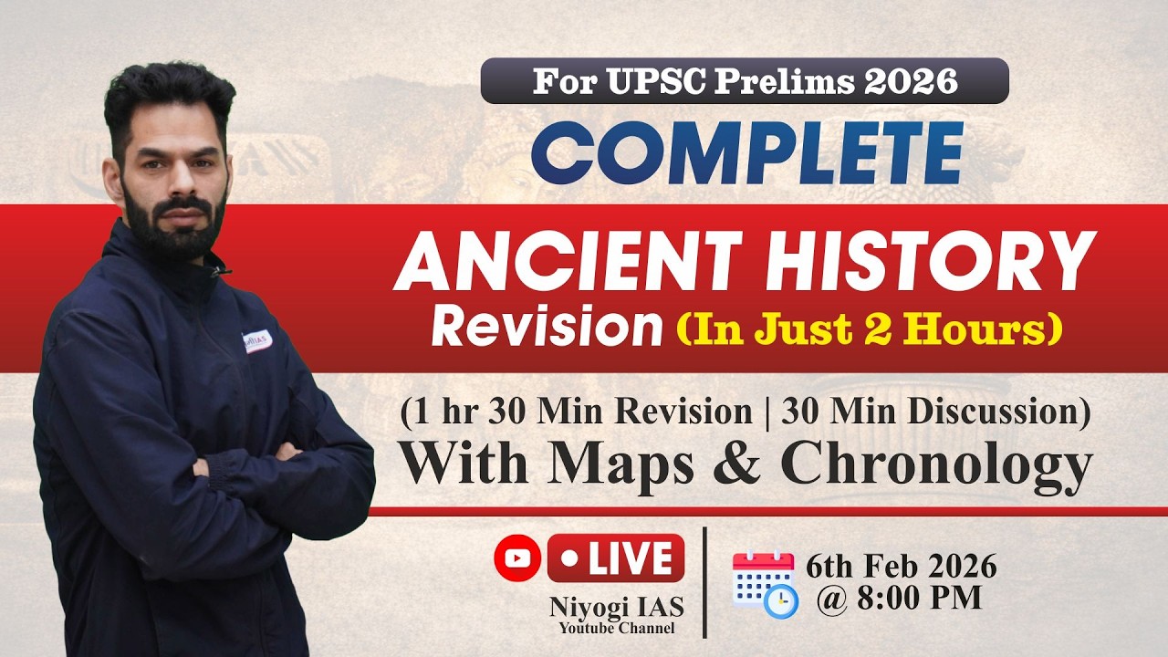 Complete Ancient Indian History | UPSC Prelims 2026 | One Shot Revision LIVE | Niyogi IAS