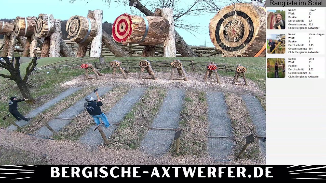 Bergische Axtwerfer -Training