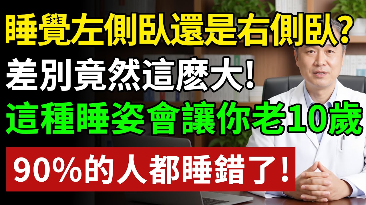 這種睡姿會讓你比同齡人老10歲！左側臥還是右側臥？效果差很多！選錯姿勢很嚴重！90%的人都睡錯了！#健康#健康飲食 #養老生活 #老年健康 #樂齡健康
