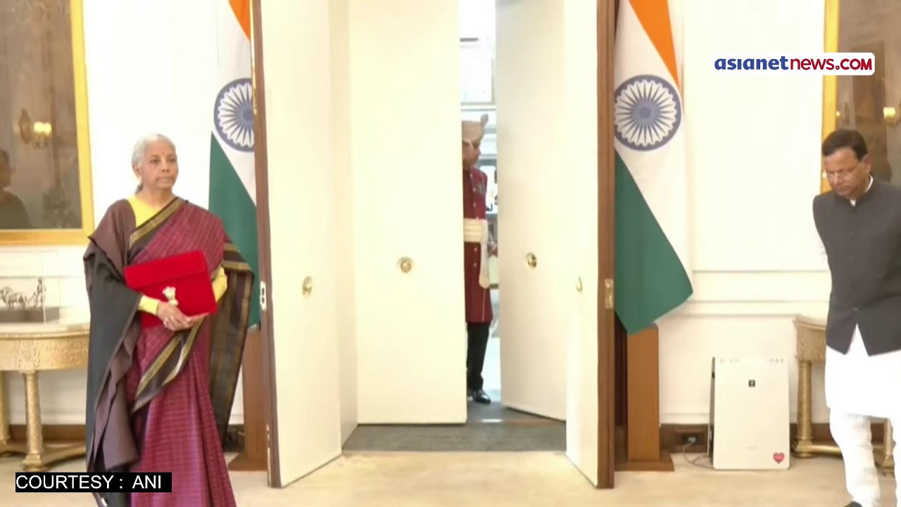 LIVE: Finance Minister Nirmala Sitharaman poses with her team ahead of Budget 2026 presentation