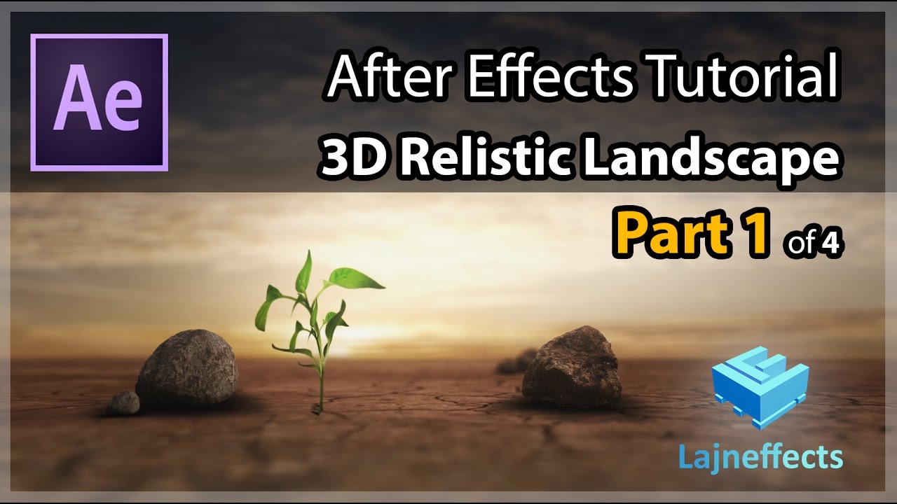 After Effects Tutorial 3D realistic Landscape from 2D layers (Part 01)