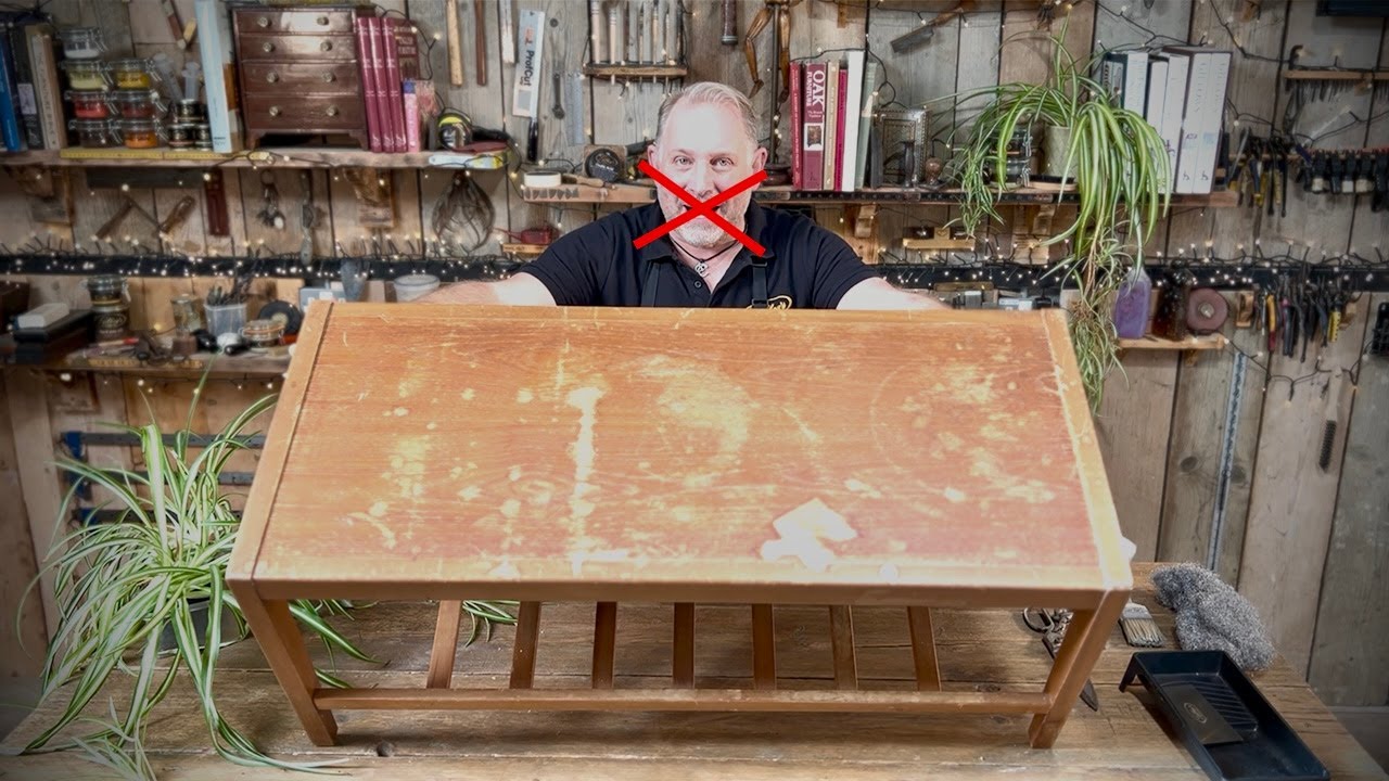 ASMR Woodworking - Restoring A Mid Century Teak Coffee Table (No background Music)