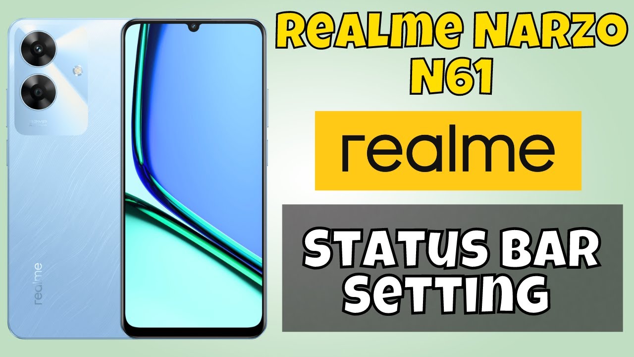 Status Bar Setting Realme Narzo N61 || How to set status bar || Display settings of status bar