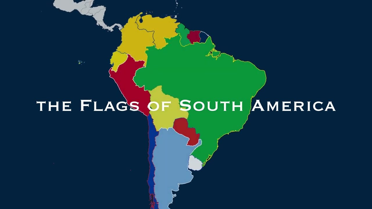 The Flags of South America - All country flags of South America | Beautiful Animation of Flags
