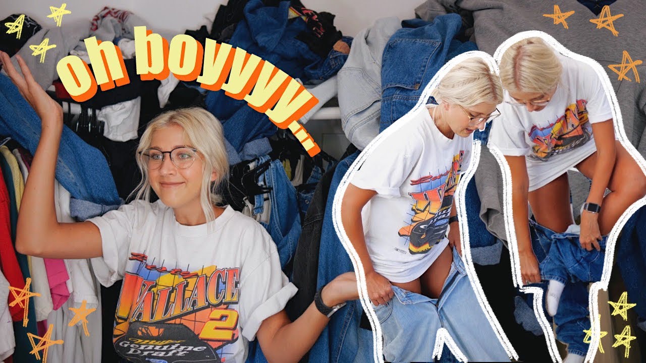 EXTREME CLOSET DECLUTTER | trying on ALL my clothes(mostly)+ brutally getting rid of half my clothes
