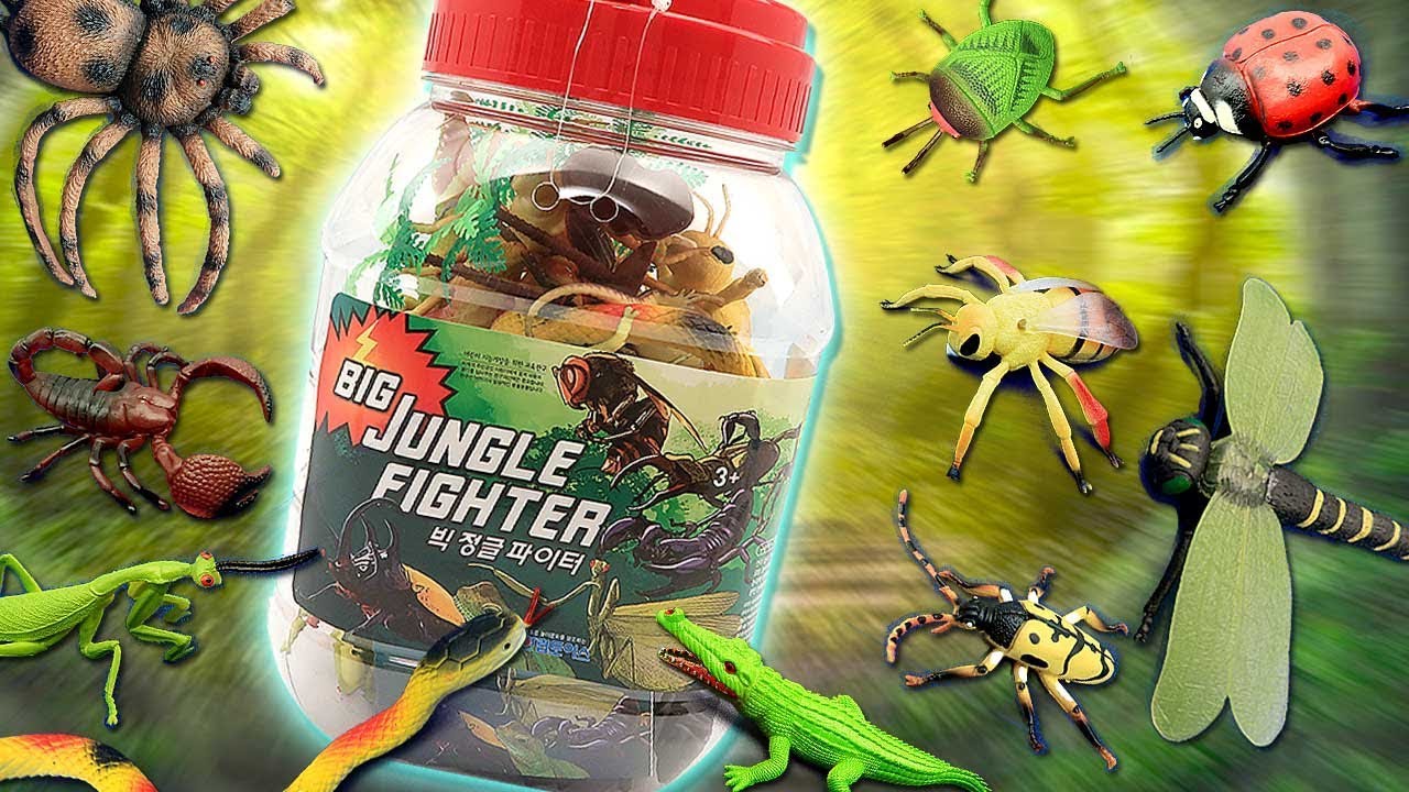 Super Creepy Bugs & Insect Toys - Big Jungle Fighter Learn Insect For Kids