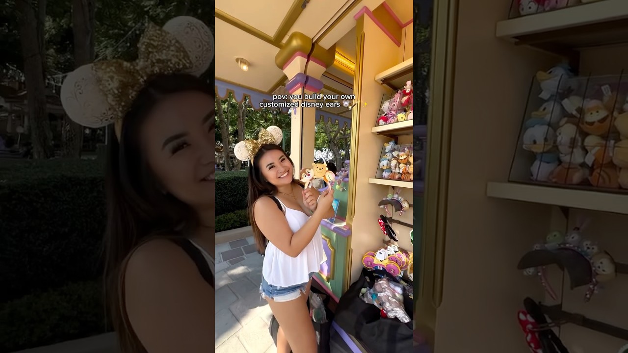 Building my own customized disney ears 🐭🪄 #disneyears #hongkongdisneyland #disney