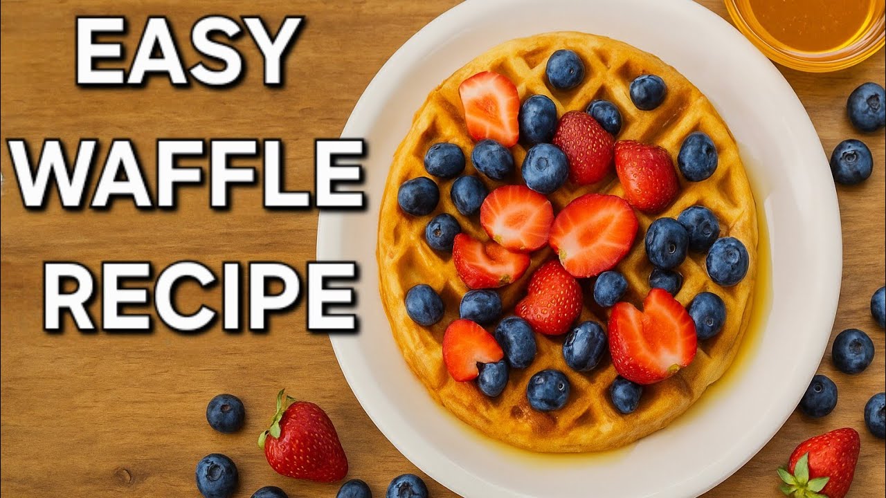 EASY HOMEMADE WAFFLES RECIPE | GOLDEN WAFFLES IN MINUTES