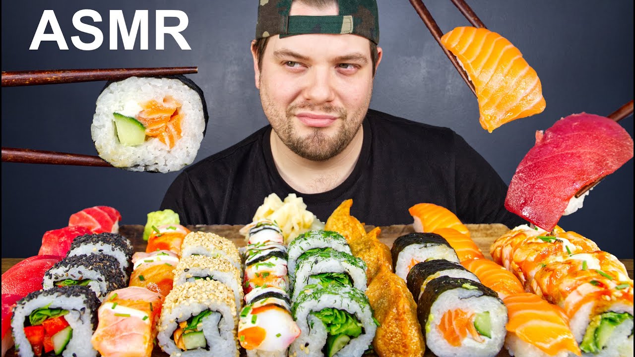 ASMR SUSHI PLATTER FEAST (EATING SOUNDS) | DAVE KAY ASMR