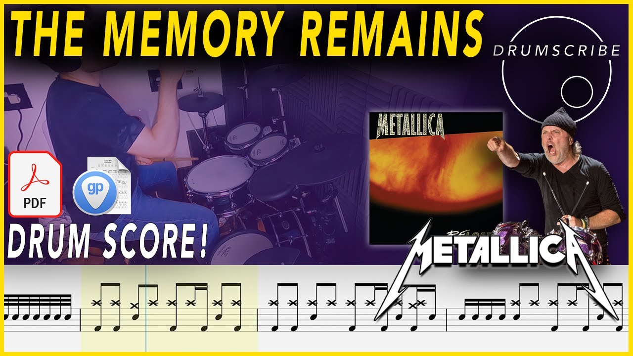 The Memory Remains - Metallica | DRUM SCORE Sheet Music | #333 DRUMSCRIBE