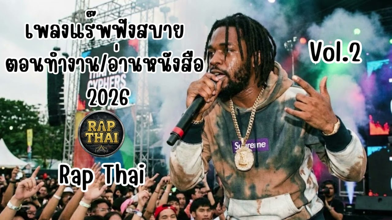 รวมฮิตเพลง Rap ฟังสบาย 2026 ฟังเพลินๆ ตอนทำงาน/อ่านหนังสือ [Long Play] Vol.2