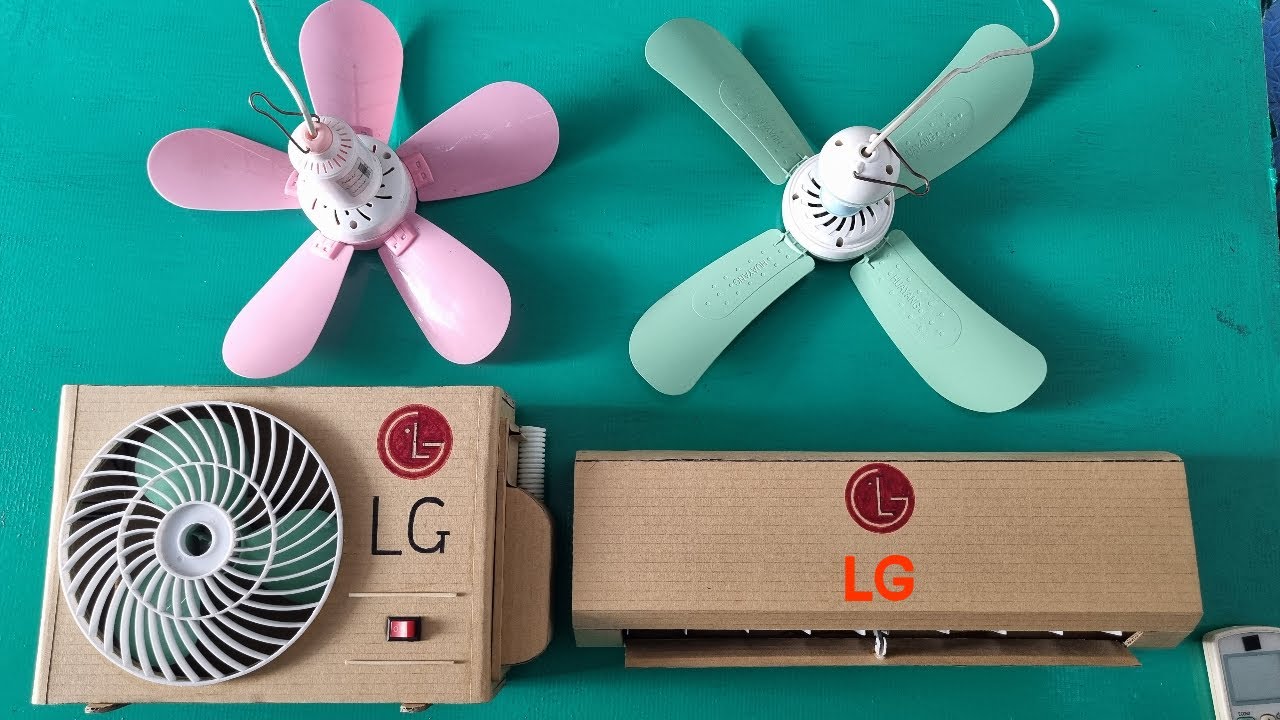 So beautiful ! Video testing homemade air conditioner and mini ceiling fan