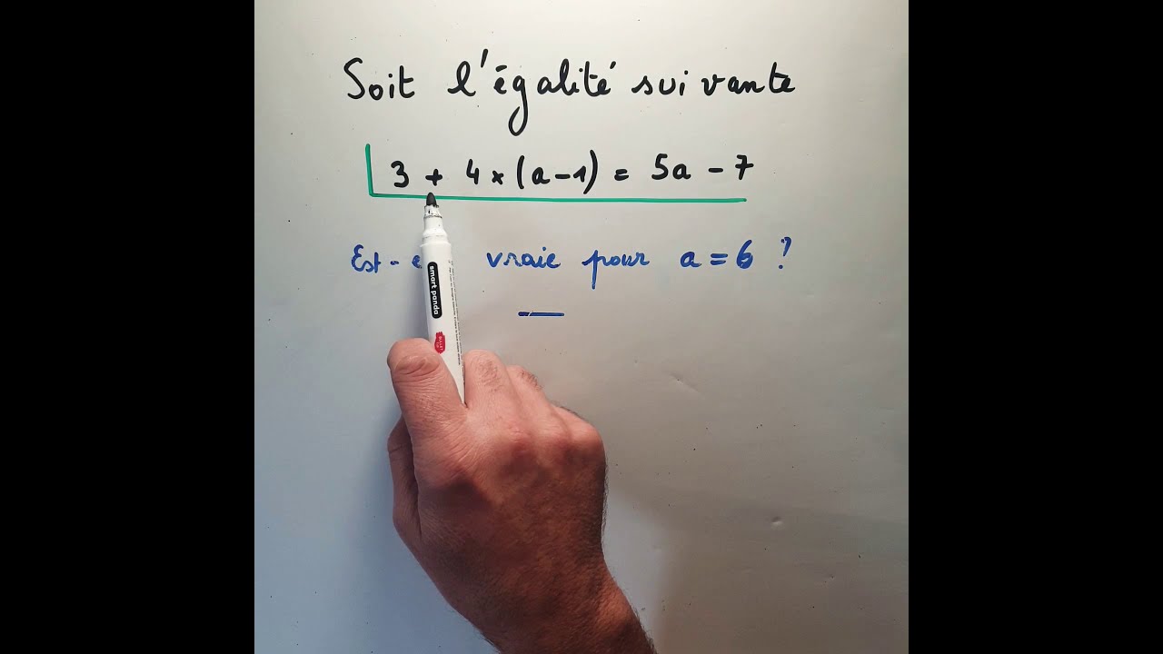 Exercice : Vérifier si un nombre est solution d'une équation (2) - Quatrième