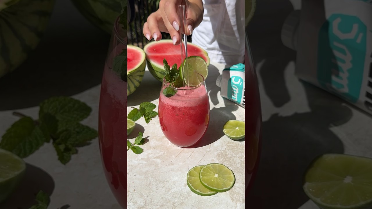 The best natural electrolyte drink!! 🍉💦🥥 #electrolytes #electrolytedrink #coconutwater #juice