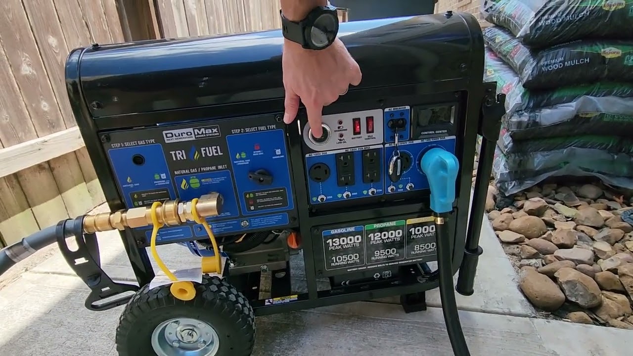 DuroMax 13000HXT Generator (running w/ Natural Gas)