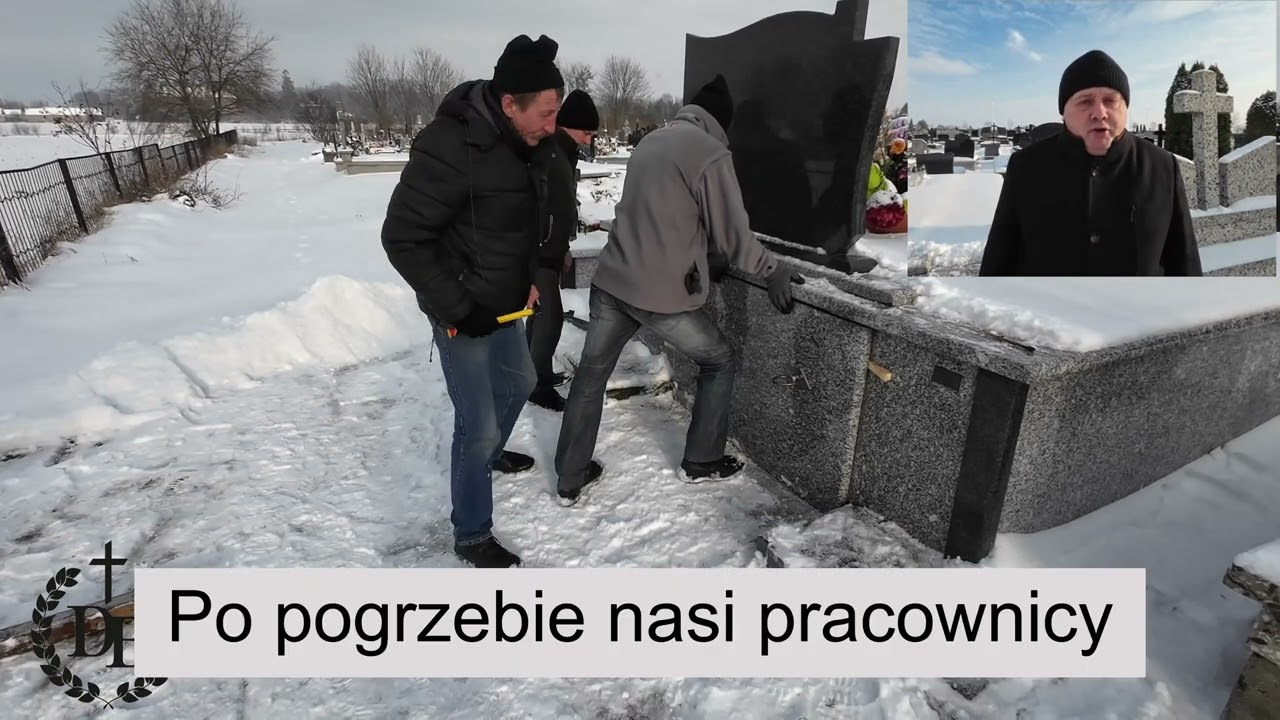 Nasze prace na cmentarzu. Otwieranie grobu