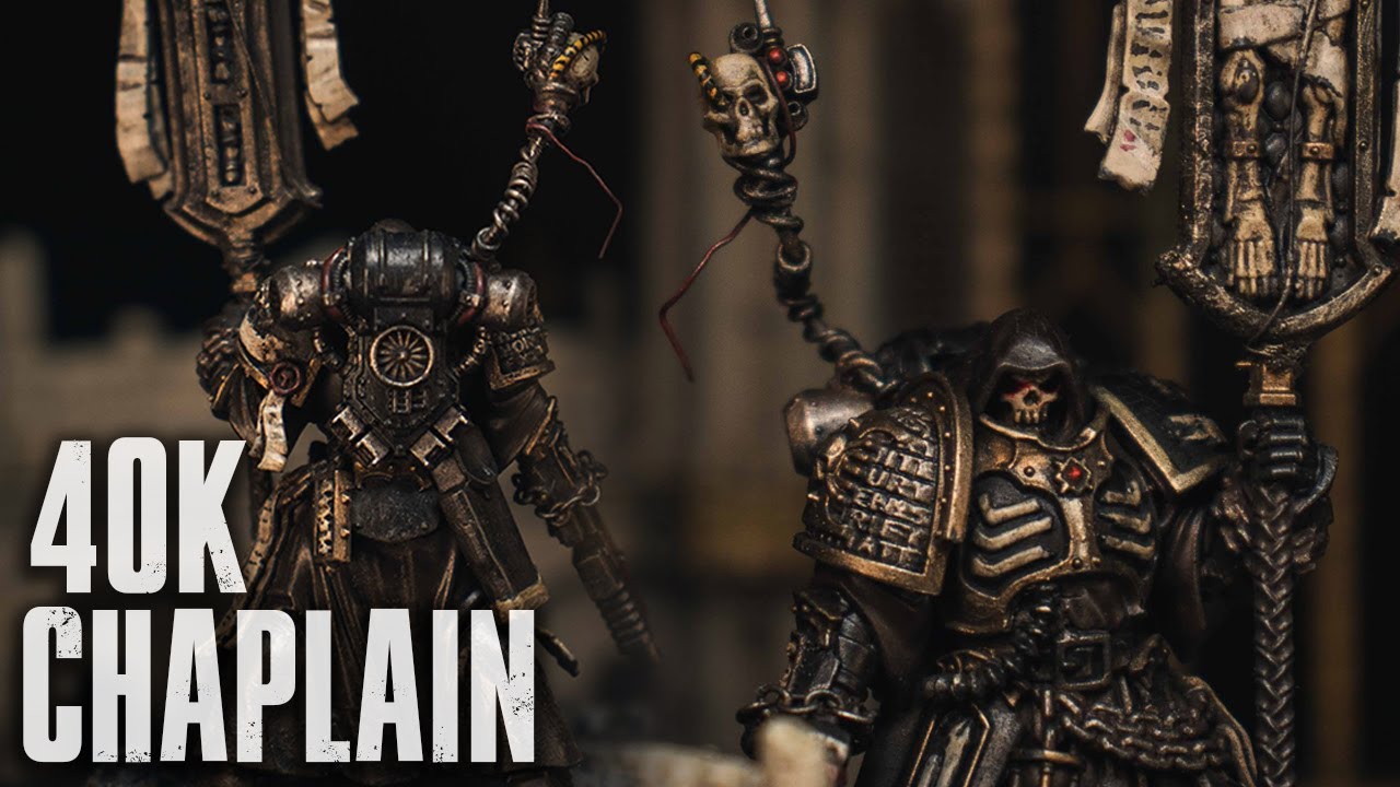 Kitbashing & Painting Warhammer 40k Chaplain || Grimdark