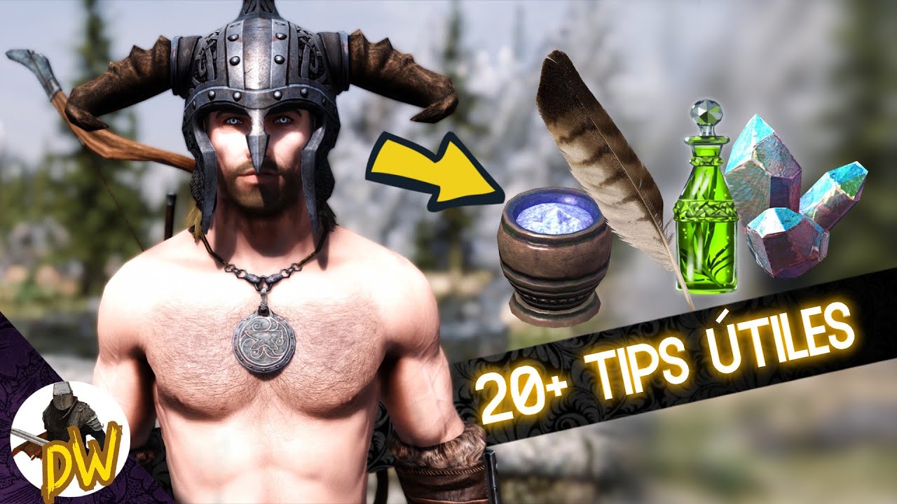 Skyrim!! 20 Datos &Uacute;TILES en 5 minutos ⚡⚗️/ Consejos