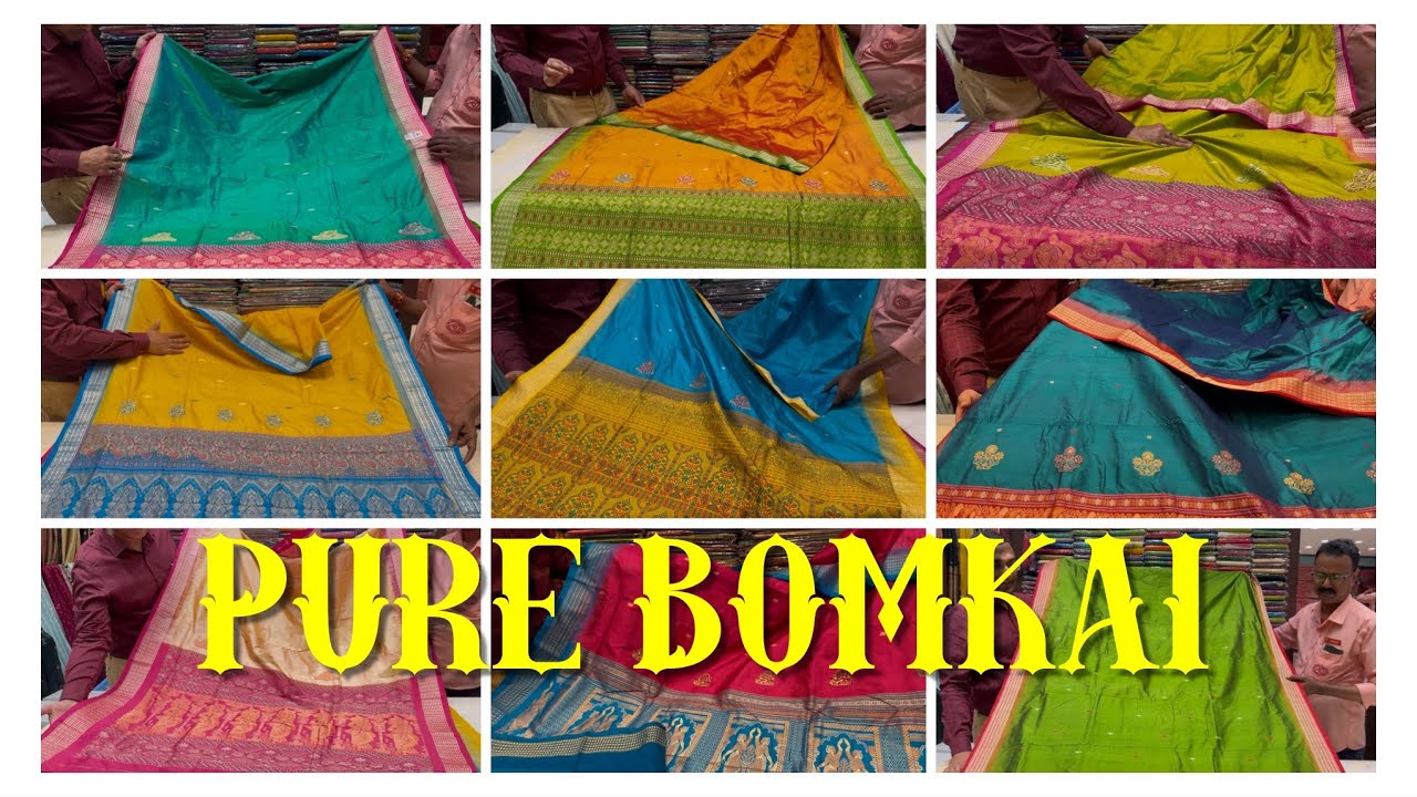 Pure Bomkai Silk Fresh Colors|Flat 10% Discount| Free Delivery|Sahababu&rsquo;s Adi Dhakeswari| 8927074942