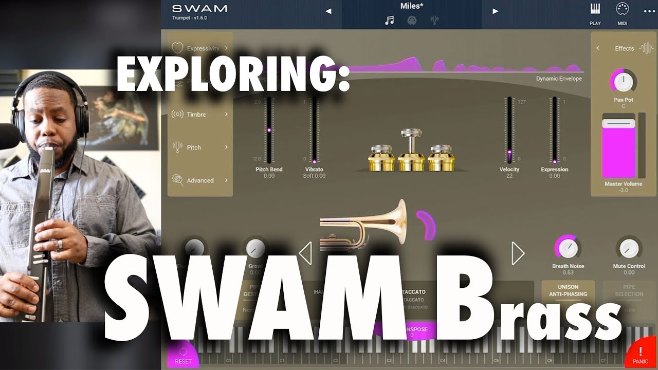 Audio Modeling SWAM Brass on iOS with an EWI