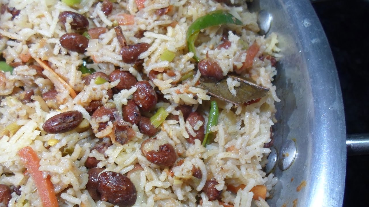 Lobia Pulao Recipe/ Rajma Pulao/How To Make Red Beans Rice/كيفية جعل الفول الأرز الأحمر/  红豆米/
