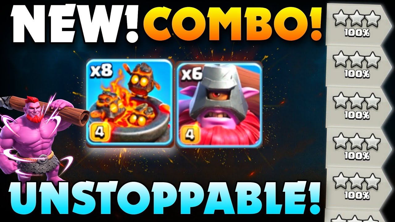 UNSTOPPABLE NEW THROWERS TH18 COMBO - TEY THIS OP TH18 META LIVE HITS CLASH OF CLANS 