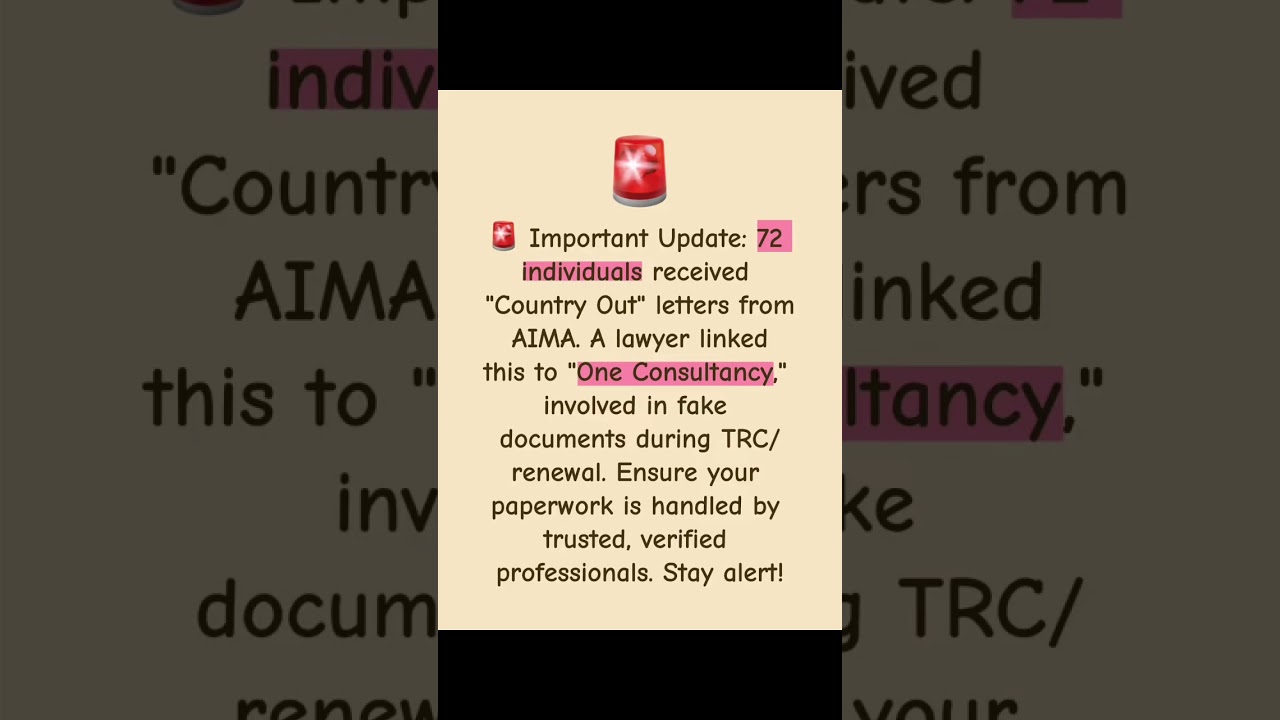 🚨 72 Deported? Fake TRC Documents Exposed! | One Consultancy Exposed? in Portugal