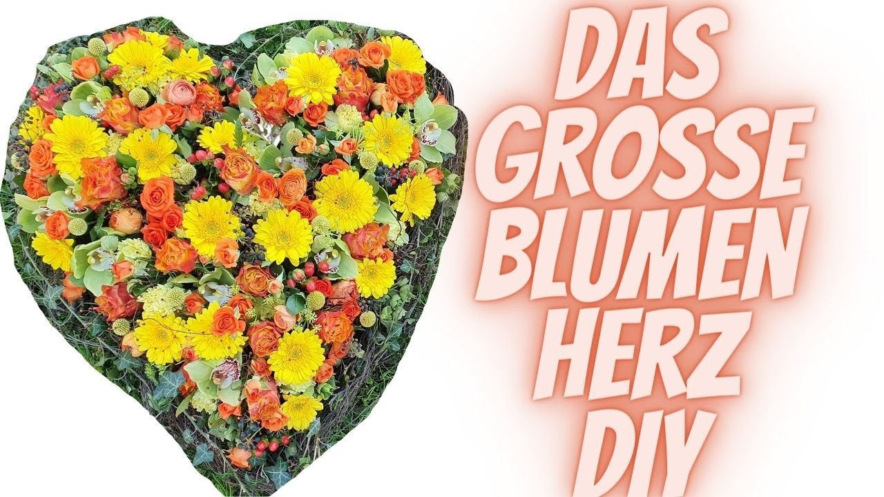 Blumenherz selber machen - DIY Anleitung Floristik Anleitung - selber ein Blumenherz stecken