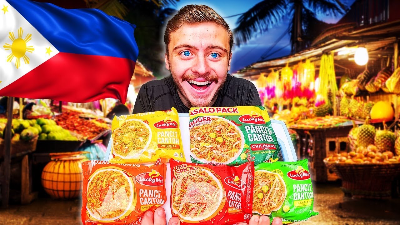 Trying EVERY Pancit Canton Flavor in the Philippines 🇵🇭