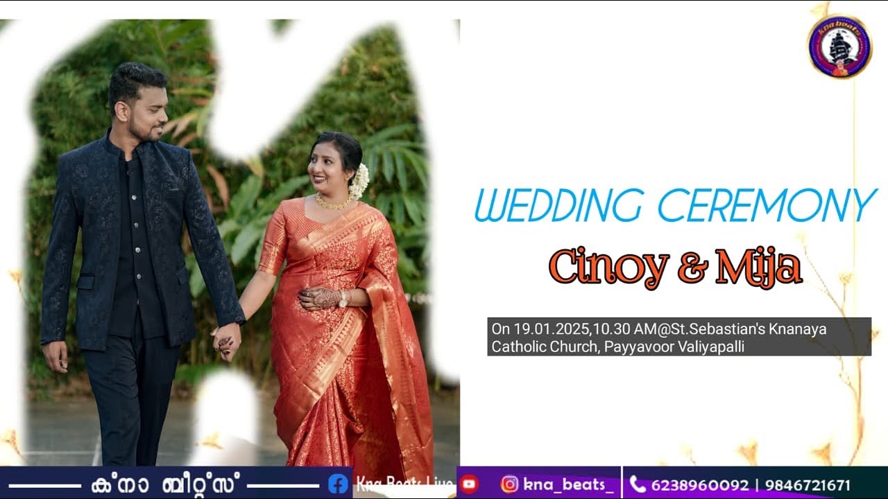 WEDDING CEREMONY || CINOY & MIJA || 19.01.2026|| 10.30 AM || Kna Beats Live