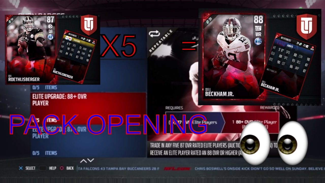 MADDEN 17 PACK OPENING NEW FREE 88+ ELITE PACK