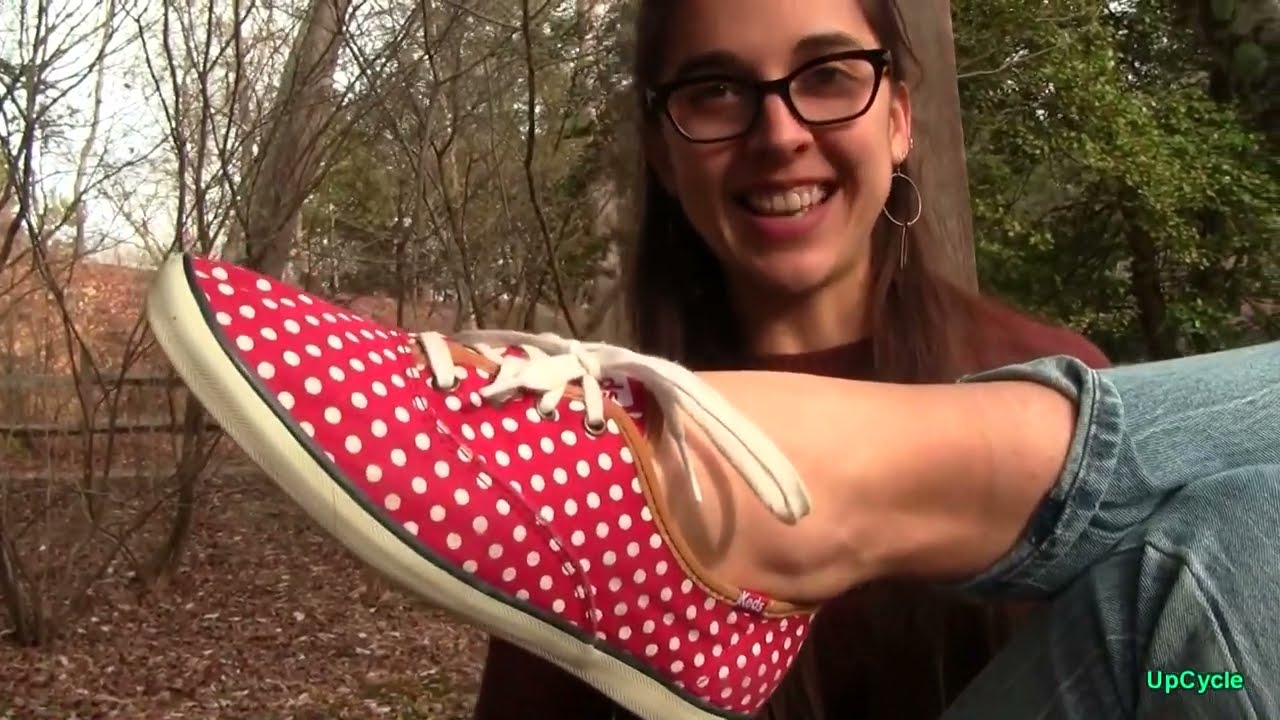 Upcycle Shoes: Vanessa reviews her Nike sneakers and polka dot Keds shoes (SOLD)