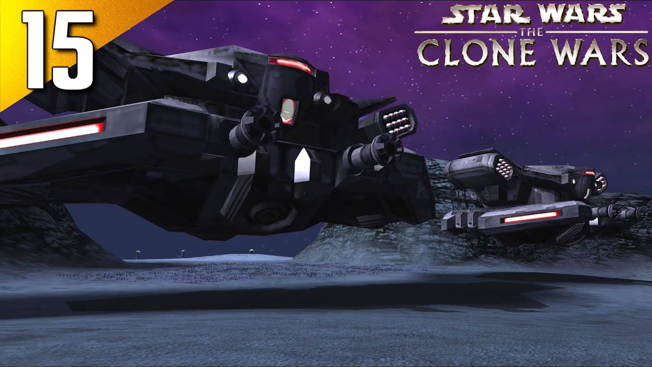 The Clone Wars: 100% (Jedi Master) Walkthrough Part 15 - Dark Side Rising (No Commentary)