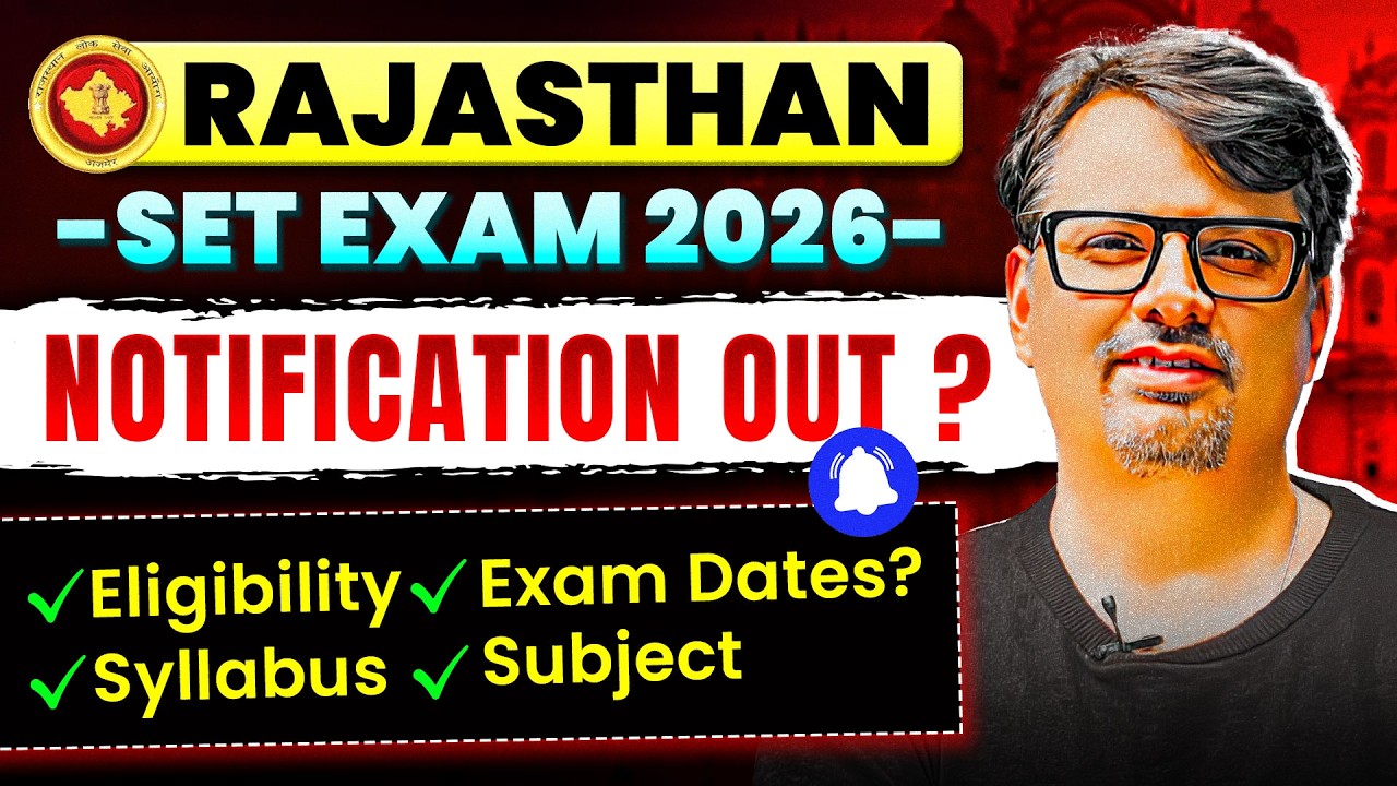 Rajasthan SET Exam 2026 Notification Out! | Complete Details by Gp sir