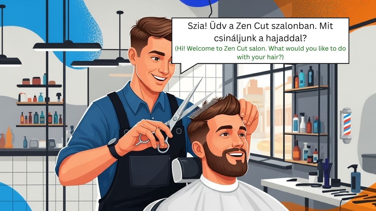 Barber & Customer Hungarian: Small Talk Practice