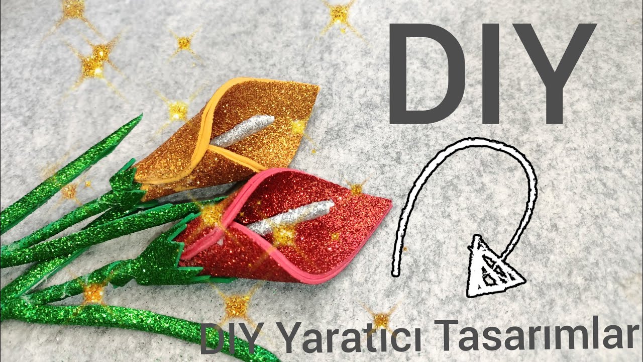 Eva ile çiçek yapımı#diy #süs #elişleri #toka #yaratıcılık #eva#decoration