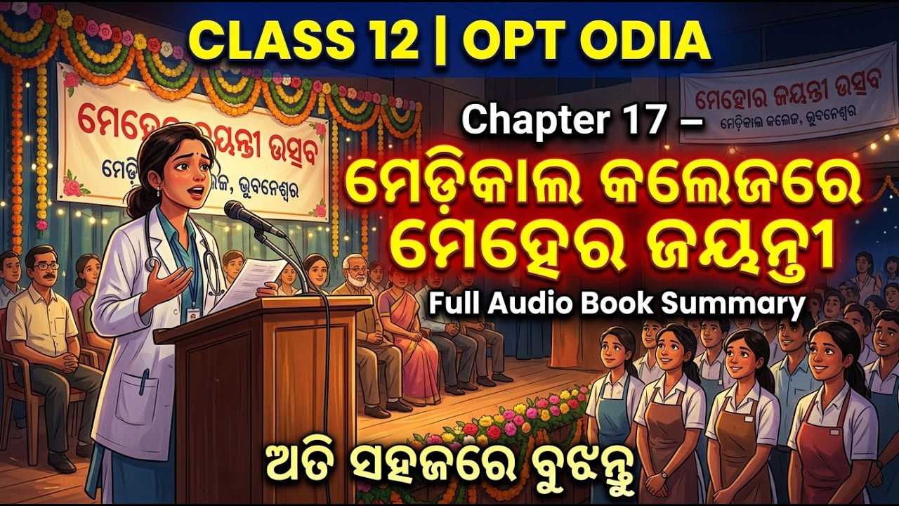 +2 2nd Year Optional Odia | Medical College re Meher Jayanti | Full Summary | CHSE Odisha