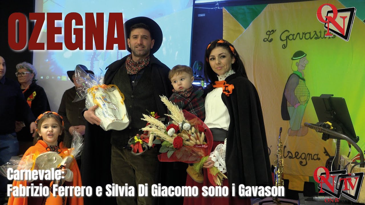 OZEGNA - Carnevale: Fabrizio Ferrero e Silvia Di Giacomo sono i Gavason 2026