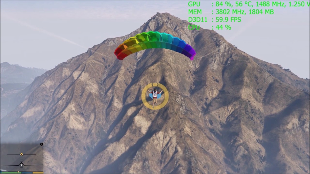 GTA V - Parachuting with Michael! 1080p