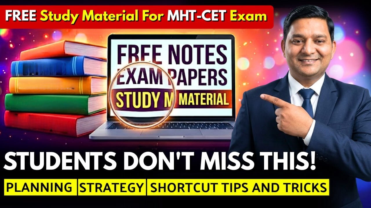 MHT-CET 2026 FREE Study Material 📚 | Notes + Previous Papers + Smart Preparation Plan | Sovind sir