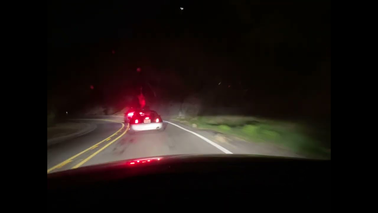 Following a Turbo Miata chasing a GT500 down Stunt Rd