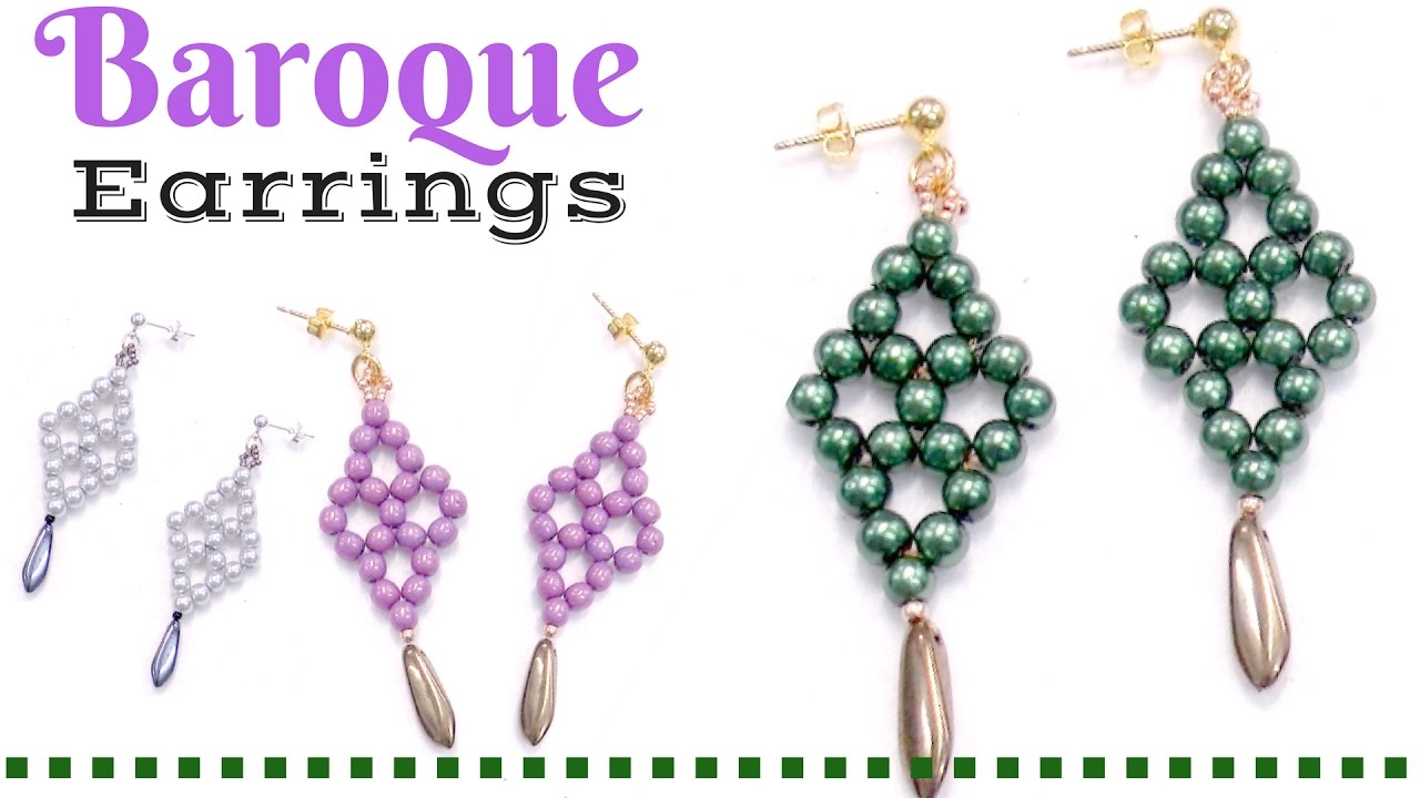 How to make Baroque Earrings with pearls - DIY Tutorial