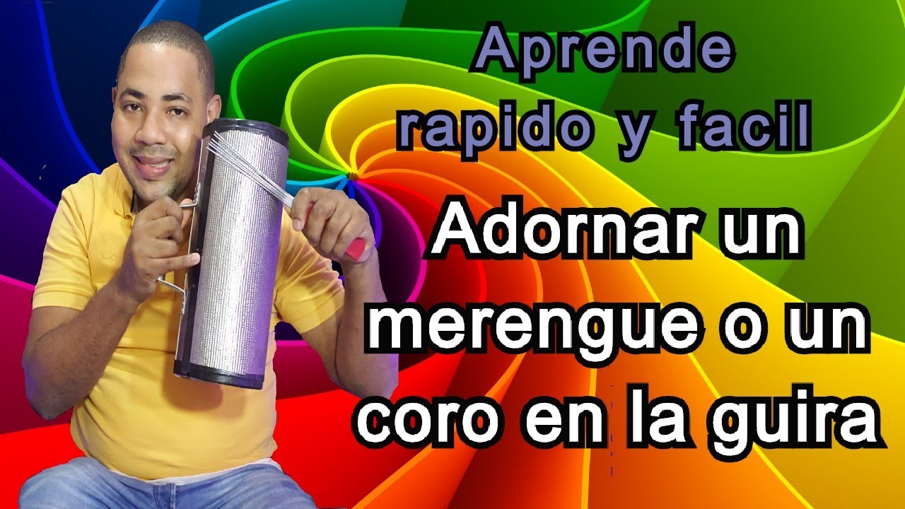 Adorno básico en la güira para merengue (FÁCIL y rápido)