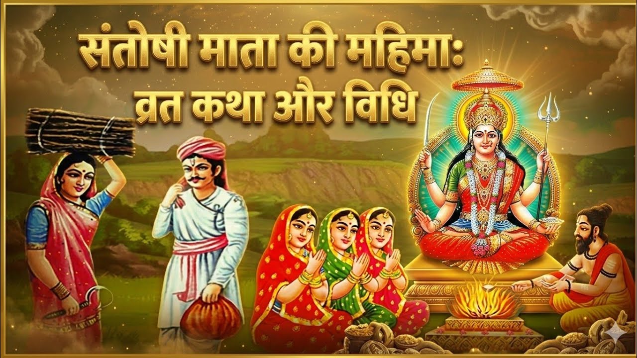 शुक्रवार व्रत कथा - संतोषी माता व्रत कथा - Santoshi Mata Vrat Katha - Shukravar Vrat Katha