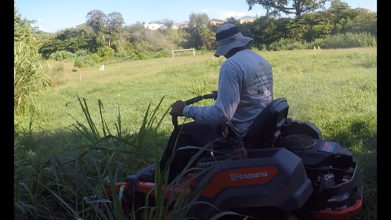 He cant stop the mower,  Husqvarna Z248f vs Tall grass