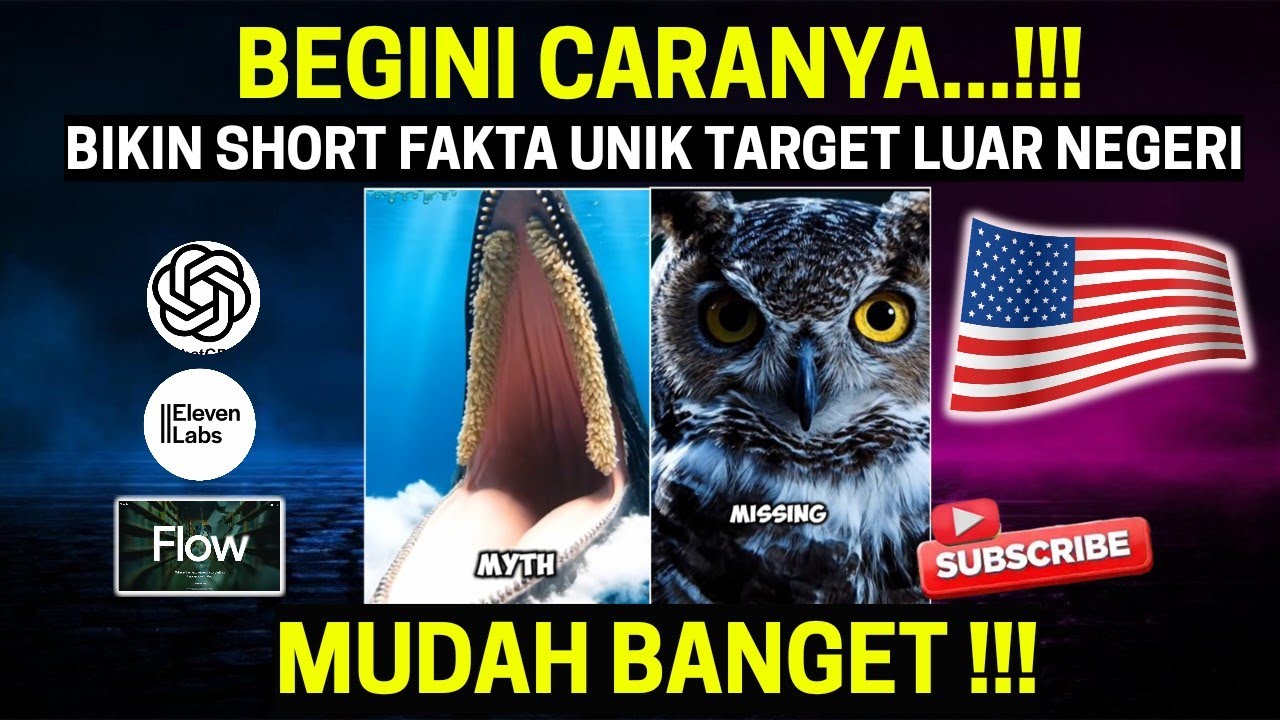 Cara Mudah Membuat Video Short Fakta Unik Target Luar Negeri || Pemula Wajib tau ini 