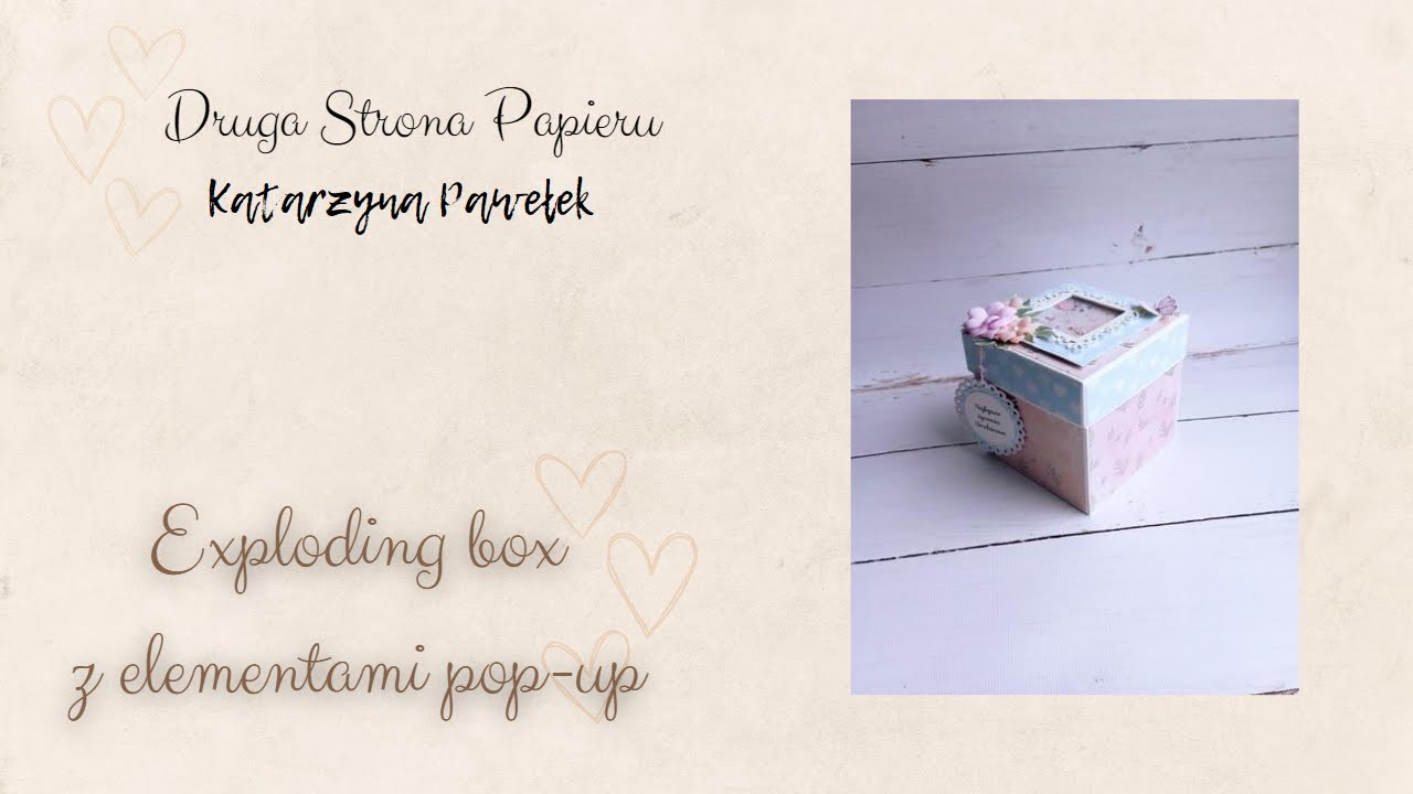 Urodzinowy exploding box z elementami pop-up Scrapboys Sweet Ballet i Craft sensation z Action