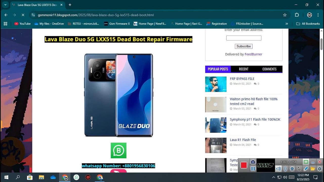 Lava Blaze Duo 5G LXX515 Dead Boot Repair Firmware #testedfirmware #deadbootfix