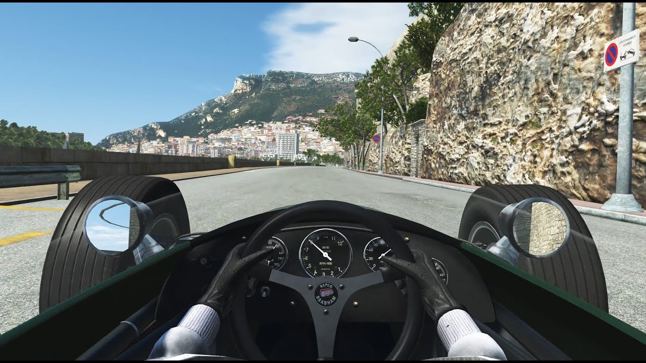rFactor 2 - Monaco 1966 - BRABHAM BT20 1966 - 3 laps practice + history